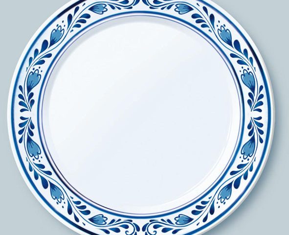 illustratie Delfts blauw bord