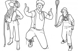 Kleurplaten Clini Clowns